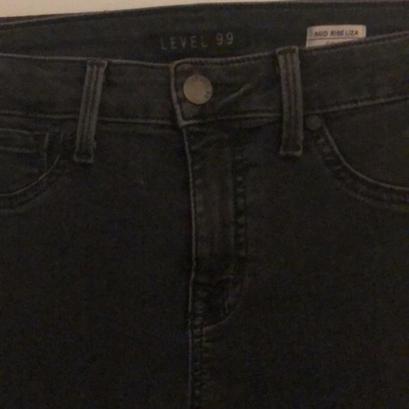 Level 99 skinny black ankle length jeans , size 28 - Picture 3 of 10